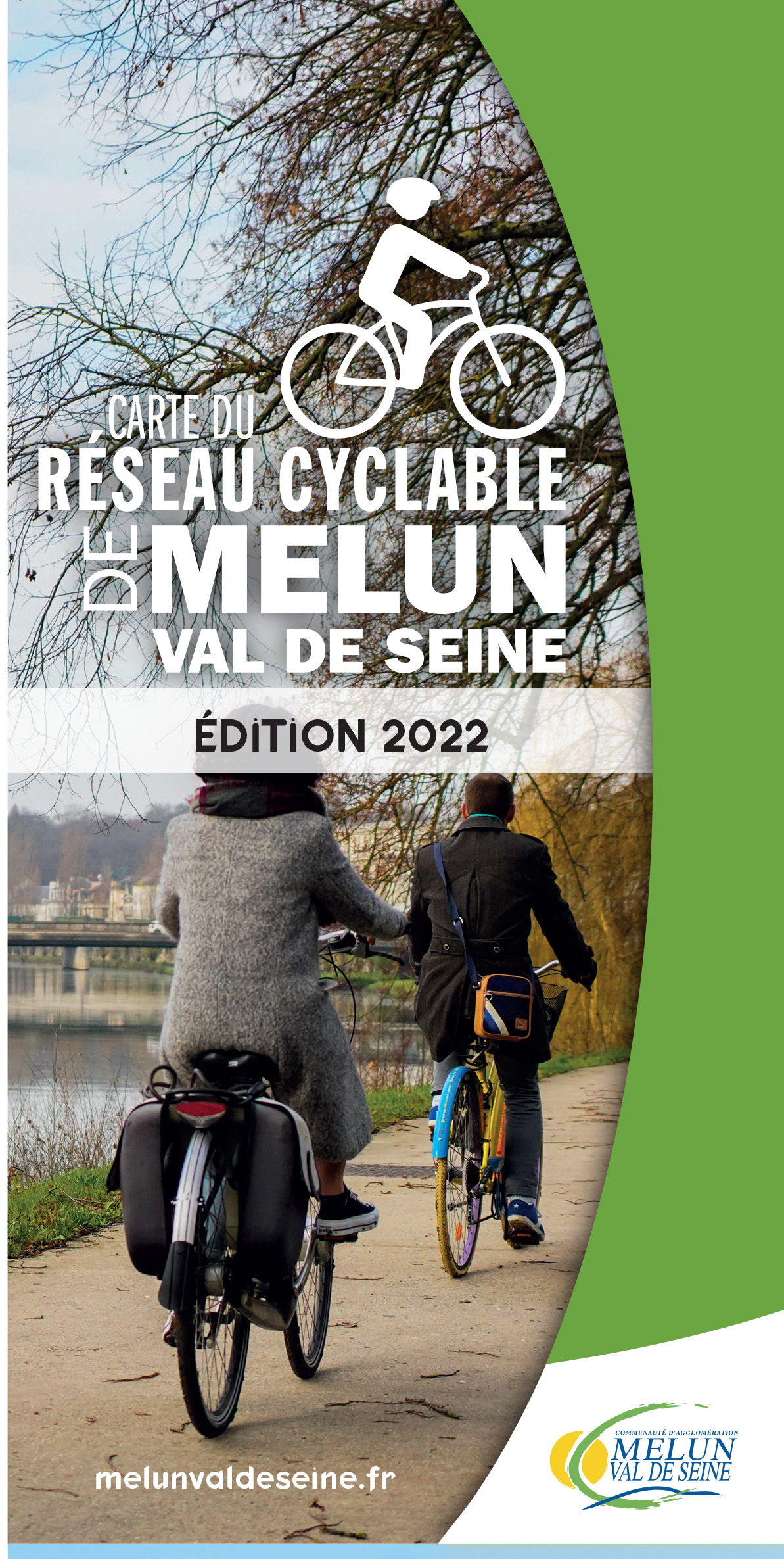 Une carte du réseau cyclable de Melun Val de Seine
