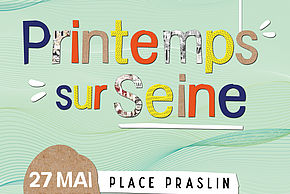 Affiche du festival Printemps sur Seine, le samedi 27 mai 2023 Place Praslin à Melun