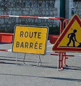 Travaux, route barrée