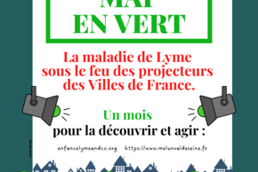 Affiche Mai en vert, sensibilisation à la maladie de Lyme - Agrandir l'image