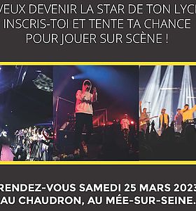 Affiche de l'Appel à candidatures Concert Inter-Lycées 2023