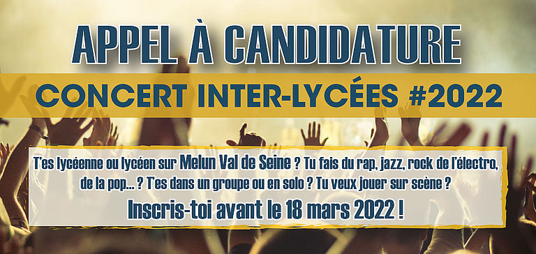 Appel à candidatures concert Inter-Lycées 2022 Appel à candidatures concert Inter-Lycées 2022