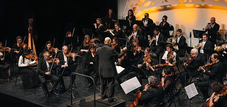 Photo d'ensemble de l'Orchestre Melun Val de Seine au Mas le 18 décembre 2022